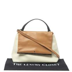 Carolina Herrera Tri Color Leather Top Handle Bag