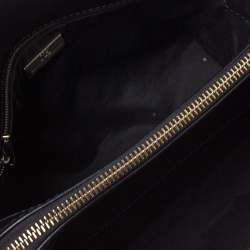 Pre Owned Carolina Herrera Black/Beige Leather Zip Tote