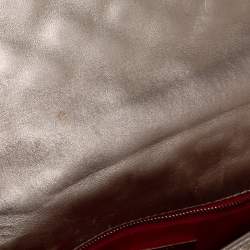 Pre Owned Carolina Herrera Metallic Gold Quilted Leather Flap Chain Shoulder Bag