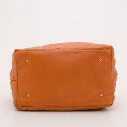Pre Owned Carolina Herrera Orange Pleated Bag 