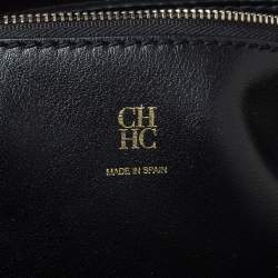 Pre Owned Carolina Herrera Multicolor Leather Zip Tote