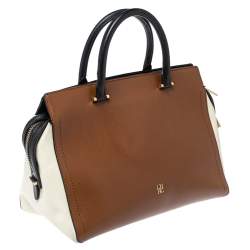 Pre Owned Carolina Herrera Multicolor Leather Zip Tote
