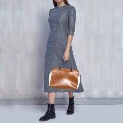 Pre Owned Carolina Herrera Multicolor Leather Zip Tote