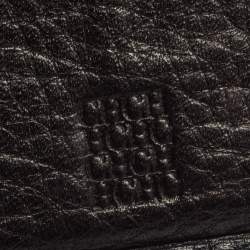 Pre Owned Carolina Herrera Navy Blue Monogram Leather Continental Wallet