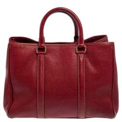 Pre Owned Carolina Herrera Red Leather Matteo Tote