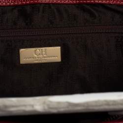 Pre Owned Carolina Herrera Red Leather Matteo Tote