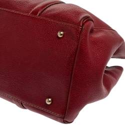 Pre Owned Carolina Herrera Red Leather Matteo Tote