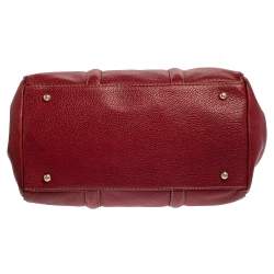 Pre Owned Carolina Herrera Red Leather Matteo Tote