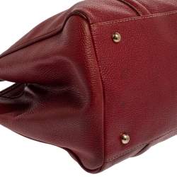 Pre Owned Carolina Herrera Red Leather Matteo Tote