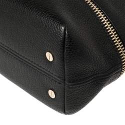 Carolina Herrera Black Leather Zipped Hobo