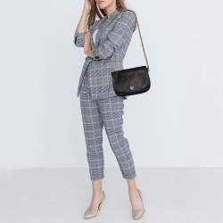 Pre Owned Carolina Herrera Black Leather New Baltazar Shoulder Bag