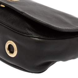 Pre Owned Carolina Herrera Black Leather New Baltazar Shoulder Bag