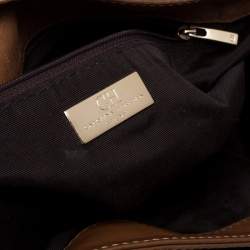 Pre Owned Carolina Herrera Brown Leather Hobo