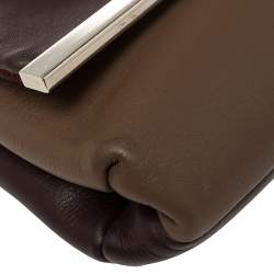 Carolina Herrera Bicolor Leather Top Handle Bag