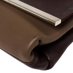 Carolina Herrera Bicolor Leather Top Handle Bag