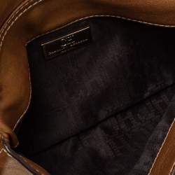 Carolina Herrera Brown Leather Chain Shoulder Bag