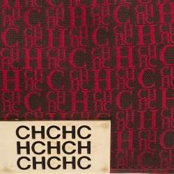 Carolina Herrera Red Monogram Canvas and Leather Shoulder Bag