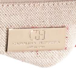 Pre Owned Carolina Herrera Red Leather Bow Flap Shoulder Bag