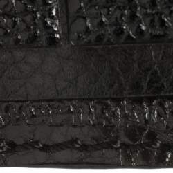 Carolina Herrera Black Leather Minueto Top Handle Bag