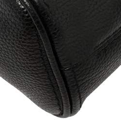 Carolina Herrera Black Leather Minueto Top Handle Bag