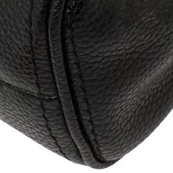 Carolina Herrera Black Leather Minueto Top Handle Bag