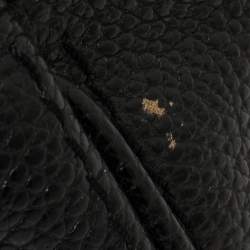 Carolina Herrera Black Leather Minueto Top Handle Bag