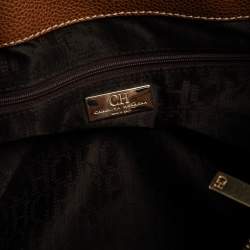 Pre Owned Carolina Herrera Brown Leather Matteo Tote