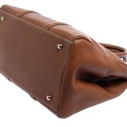 Pre Owned Carolina Herrera Brown Leather Matteo Tote