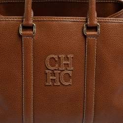 Pre Owned Carolina Herrera Brown Leather Matteo Tote