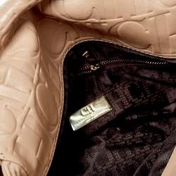 Pre Owned Carolina Herrera Beige Leather New Baltazar Flap Shoulder Bag