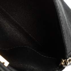 Pre Owned Carolina Herrera Black Leather Minuetto Flap Top Handle Bag