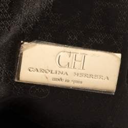 Pre Owned Carolina Herrera Purple Leather Chain Tassel Crossbody Bag