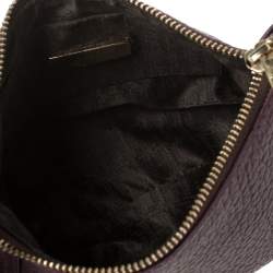 Pre Owned Carolina Herrera Purple Leather Chain Tassel Crossbody Bag