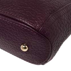 Pre Owned Carolina Herrera Purple Leather Chain Tassel Crossbody Bag