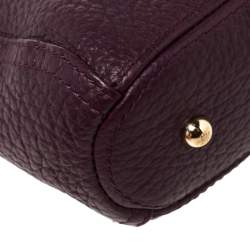 Pre Owned Carolina Herrera Purple Leather Chain Tassel Crossbody Bag