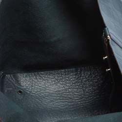 Pre Owned Carolina Herrera Blue Monogram Leather Matryoshka Tote