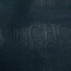 Pre Owned Carolina Herrera Blue Monogram Leather Matryoshka Tote