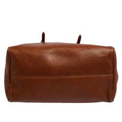 Pre Owned Carolina Herrera Brown Leather Tempo Collection Adagio Tote