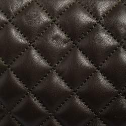 Pre Owned Carolina Herrera Deep Green Quilted Leather Flap Chain Shoulder Bag