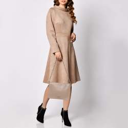 Pre Owned Carolina Herrera Beige Leather New Baltazar Flap Shoulder Bag