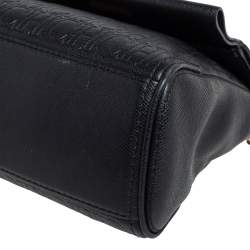 Pre Owned Carolina Herrera Black Leather Small Minuetto Top Handle Bag