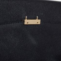 Pre Owned Carolina Herrera Black Leather Small Minuetto Top Handle Bag