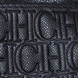 Pre Owned Carolina Herrera Black Leather Small Minuetto Top Handle Bag