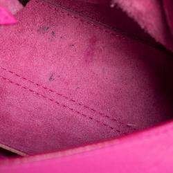 Pre Owned Carolina Herrera Pink Leather Mini Minuetto Top Handle Bag