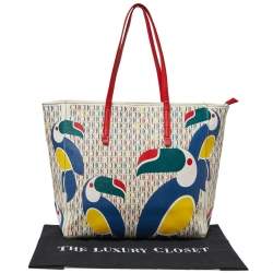 Pre Owned Carolina Herrera Multicolor Monogram Canvas Toucan Editors Tote