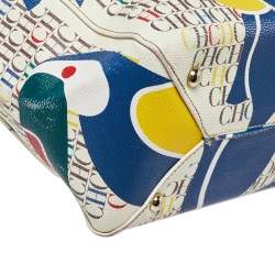 Pre Owned Carolina Herrera Multicolor Monogram Canvas Toucan Editors Tote