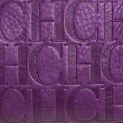 Pre Owned Carolina Herrera Purple Monogram Leather Mini Andy Crossbody Bag