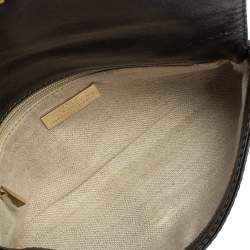 Pre Owned Carolina Herrera Metallic Leather Envelope Clutch