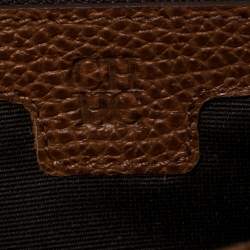 Pre Owned Carolina Herrera Brown Leather Flap Continental Wallet