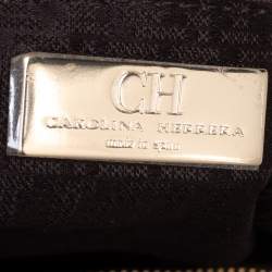 Pre Owned Carolina Herrera Green Leather Andy Tote